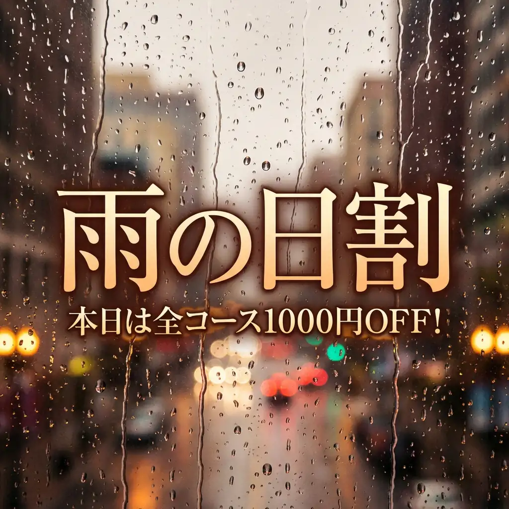 雨の日割引キャンペーン